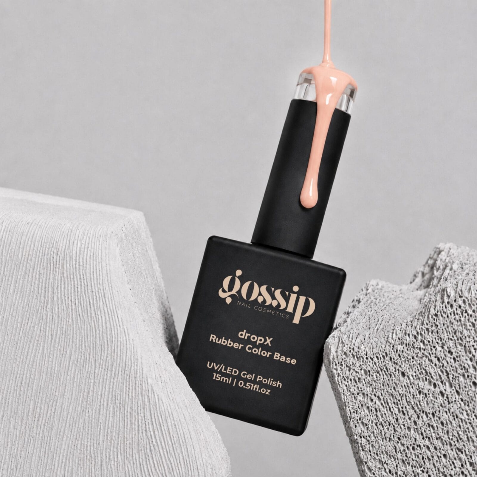 DropX Rubber Color Base - peach whisper 15ml