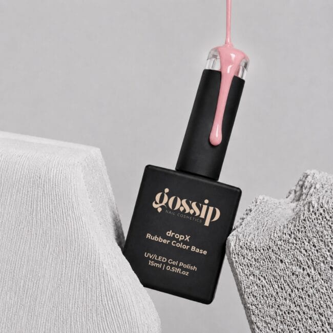 DropX Rubber Color Base - pink stardust 15ml