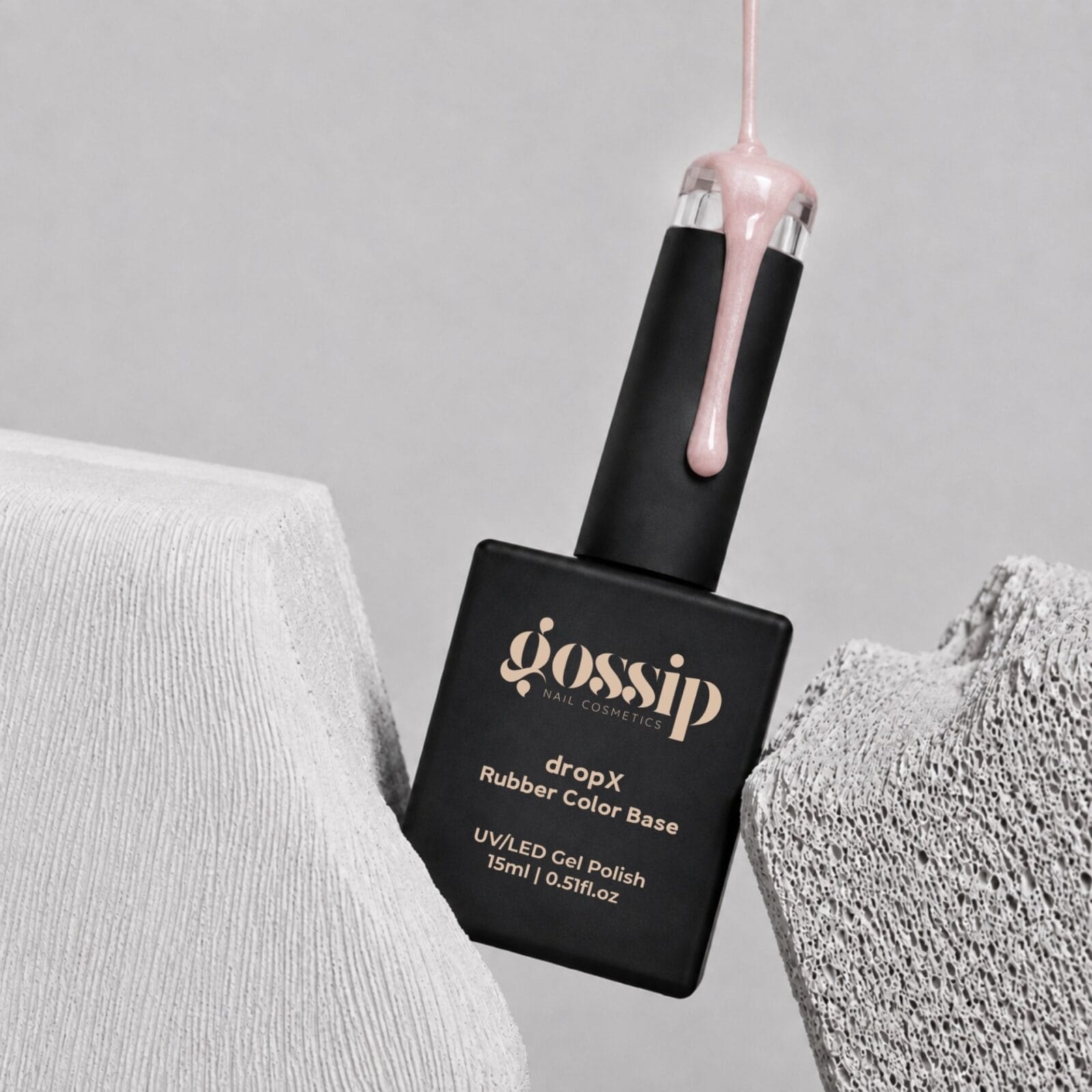 DropX Rubber Color Base - silk blush 15ml